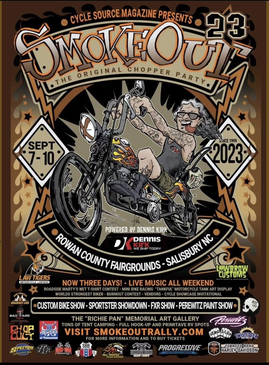Cycle Source magazine presents 2023 Smokeout Rally 9/7/239/10/23