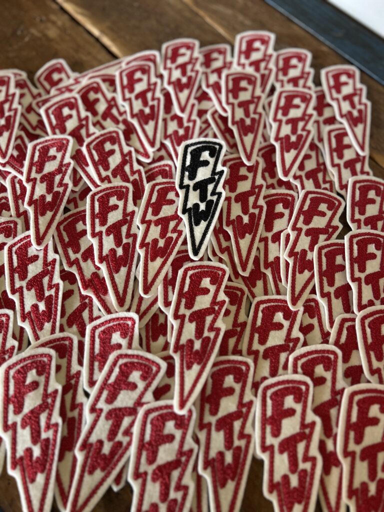 Chain Stitch FTW Lightning Bolt patch-Mckeag Art